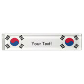 Vlag van Zuid-Korea Naambordje (Voorkant)