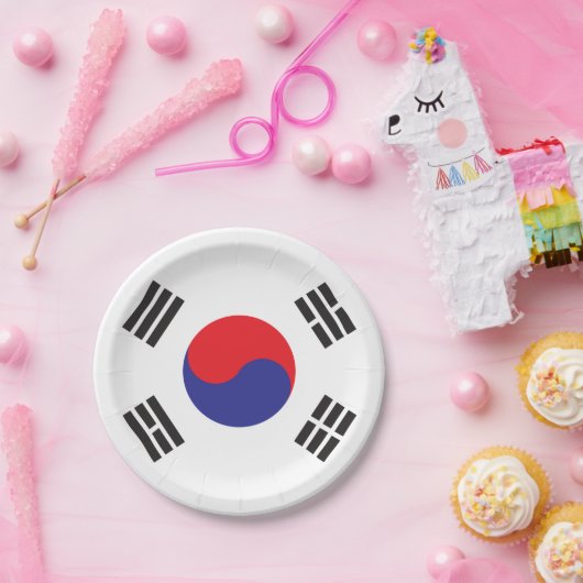 Vlag van Zuid-Korea Papieren Bordje (Feest)