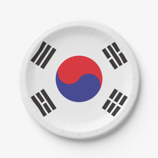Vlag van Zuid-Korea Papieren Bordje (Voorkant)