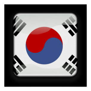 Vlag van Zuid-Korea Perfect Poster