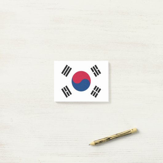 Vlag van Zuid-Korea Post-it® Notes (Op bureau)
