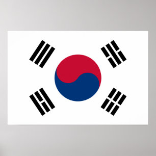 Vlag van Zuid-Korea Poster