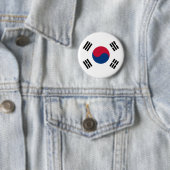 Vlag van Zuid-Korea Ronde Button 5,7 Cm (In situ)