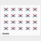 Vlag van Zuid-Korea Ronde Sticker (Vel)