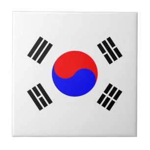 Vlag van Zuid-Korea Tegeltje