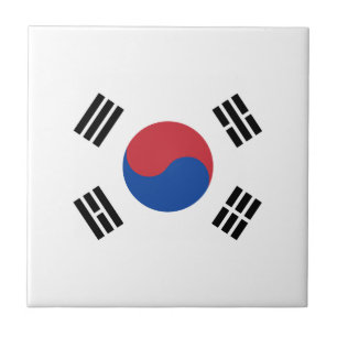 Vlag van Zuid-Korea Tegeltje