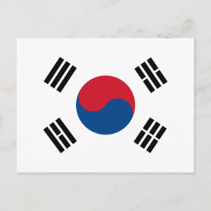 vlag van Zuid-Korea - Yin Yang Briefkaart