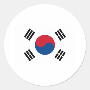 vlag van Zuid-Korea - Yin Yang Ronde Sticker
