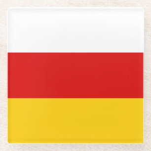 Vlag van Zuid-Ossetië Glazen Onderzetter