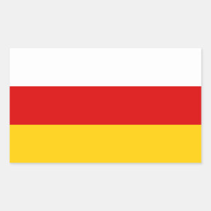 Vlag van Zuid-Ossetië Rechthoekige Sticker