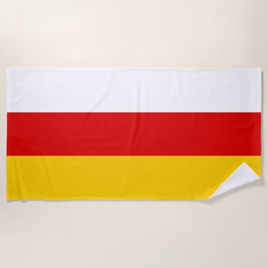 Vlag van Zuid-Ossetië Strandlaken (Voorkant)
