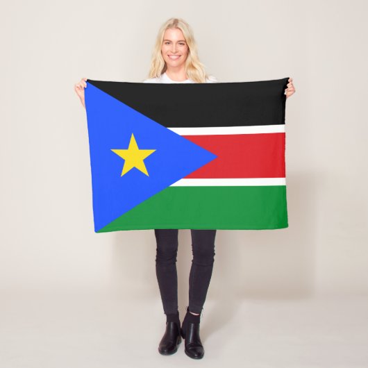 Vlag van Zuid-Soedan Fleece Deken (In situ)