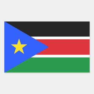 Vlag van Zuid-Soedan Rechthoekige Sticker