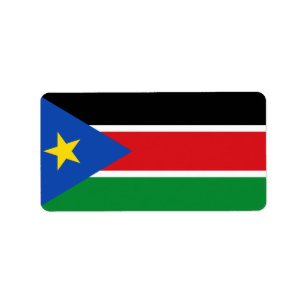 Vlag van Zuid-Soedanetiketten Etiket