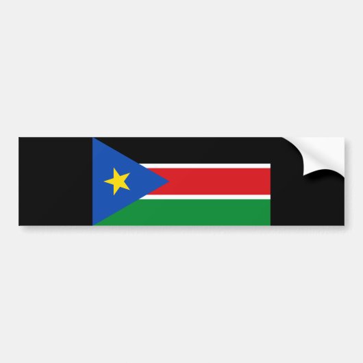 Vlag van Zuid-Sudan (Afrika) Bumpersticker (Voorkant)