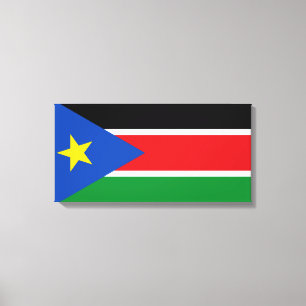 Vlag van Zuid-Sudan (Afrika) Canvas Afdruk