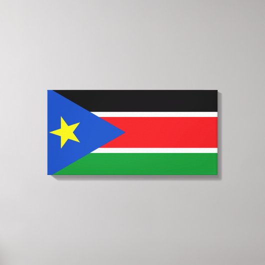 Vlag van Zuid-Sudan (Afrika) Canvas Afdruk (Voorkant)