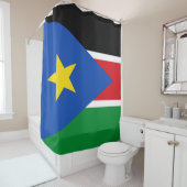 Vlag van Zuid-Sudan (Afrika) Douchegordijn (In situ)
