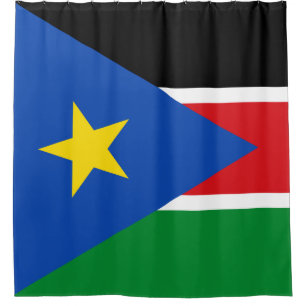 Vlag van Zuid-Sudan (Afrika) Douchegordijn