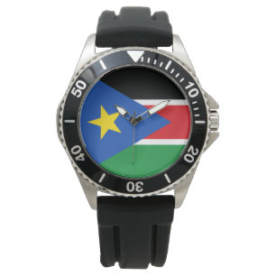 Vlag van Zuid-Sudan (Afrika) Horloge