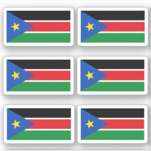 Vlag van Zuid-Sudan - een collectie Sticker