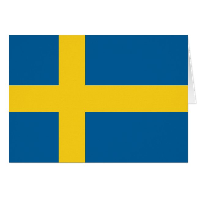 Vlag van Zweden (Voorkant Horizontaal)