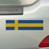 Vlag van Zweden Bumpersticker (Op auto)
