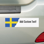 Vlag van Zweden Bumpersticker (Op auto)