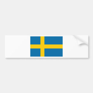 Vlag van Zweden - Flag of Sweden - Zweedse vlag Bumpersticker