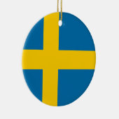 Vlag van Zweden Keramisch Ornament (Rechts)