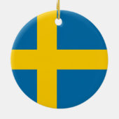 Vlag van Zweden Keramisch Ornament (Achterkant)