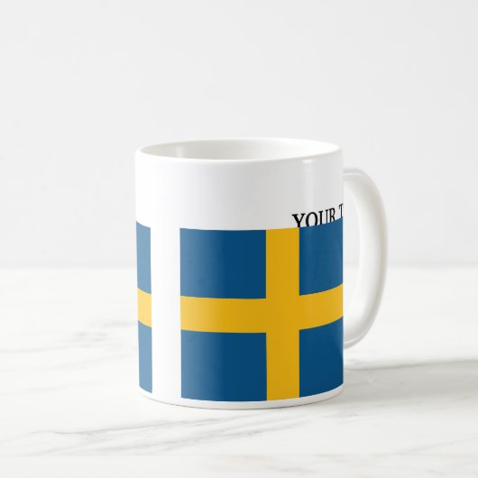 Vlag van Zweden Koffiemok (Voorkant rechts)