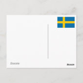 Vlag van Zweden met het briefkaart van (Achterkant)