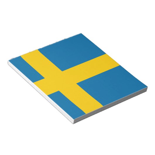 Vlag van Zweden Notitieblok (Schuin)