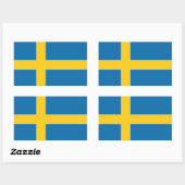 Vlag van Zweden Rechthoekige Sticker (Vel)
