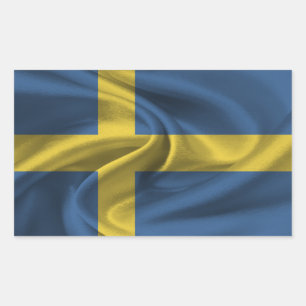 Vlag van Zweden Rechthoekige Sticker