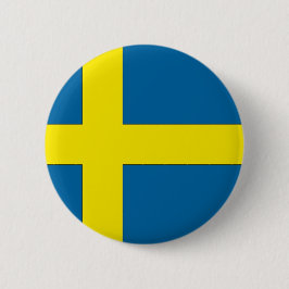 Vlag van Zweden Ronde Button 5,7 Cm