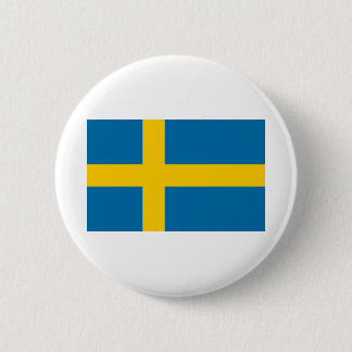 Vlag van Zweden Ronde Button 5,7 Cm