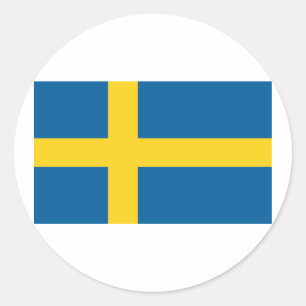 Vlag van Zweden Ronde Sticker