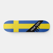 Vlag van Zweden Skateboard (Horizontaal)