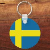 Vlag van Zweden Sleutelhanger (Voorkant)