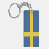 Vlag van Zweden Sleutelhanger (Voorkant Links)