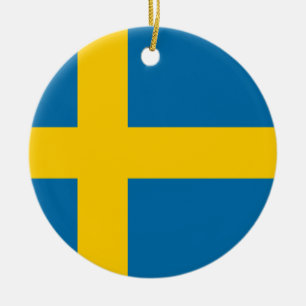 Vlag van Zweden - Sveriges vlagga - Zweedse vlag Keramisch Ornament