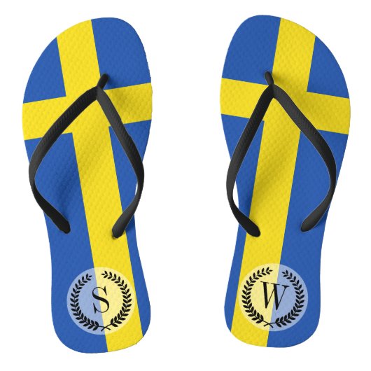 Vlag van Zweden Teenslippers (Voetbed)
