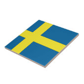 Vlag van Zweden Tegeltje (Zijkant)