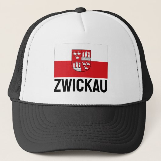 Vlag van Zwickau, Duitsland Trucker Pet (Voorkant)