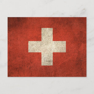 vlag van Zwitserland Briefkaart