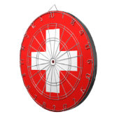 Vlag van Zwitserland Dartbord (Voorkant Rechts)