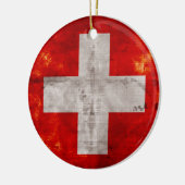 Vlag van Zwitserland Keramisch Ornament (Links)