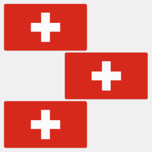 Vlag van Zwitserland Labels
